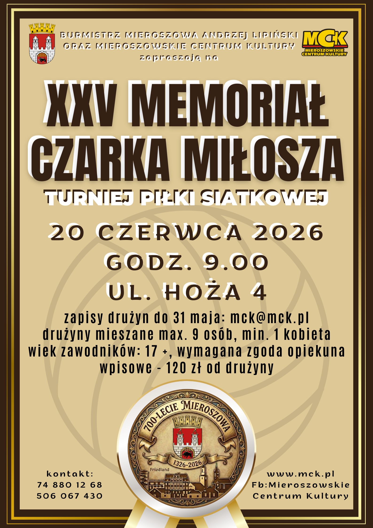 XXV Memoriał Czarka Miłosza